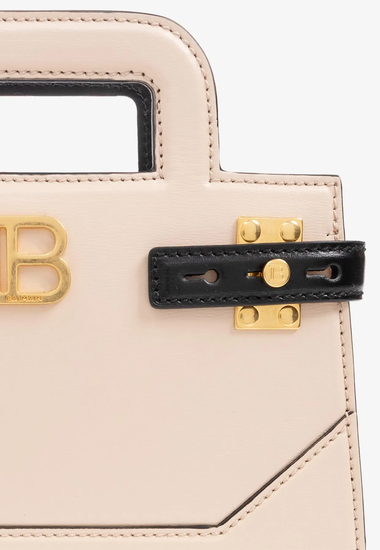 Small B-Buzz Leather Top Handle Bag