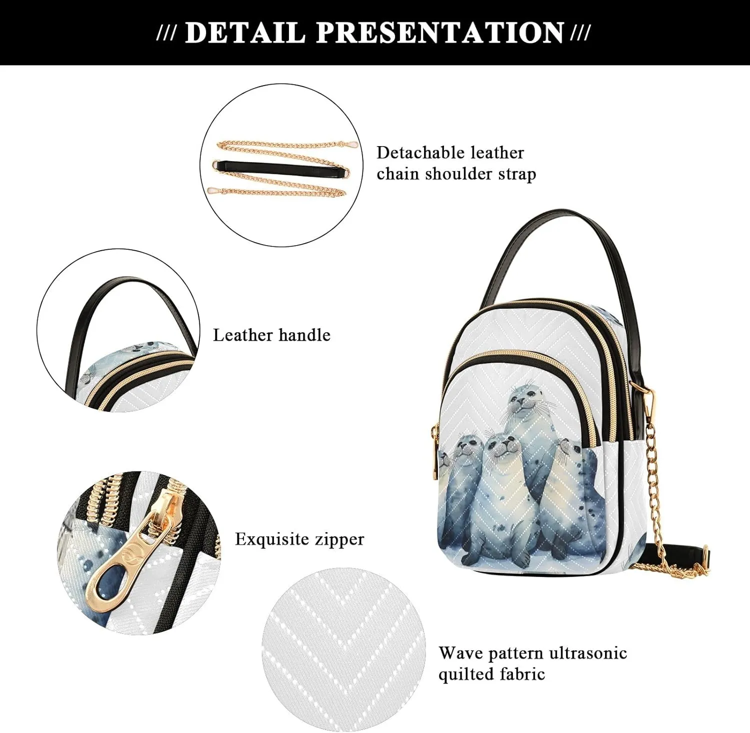 Small Crossbody Bags for Women Quilted Handbags Shoulder Purse Phone Wallet Chain Bag