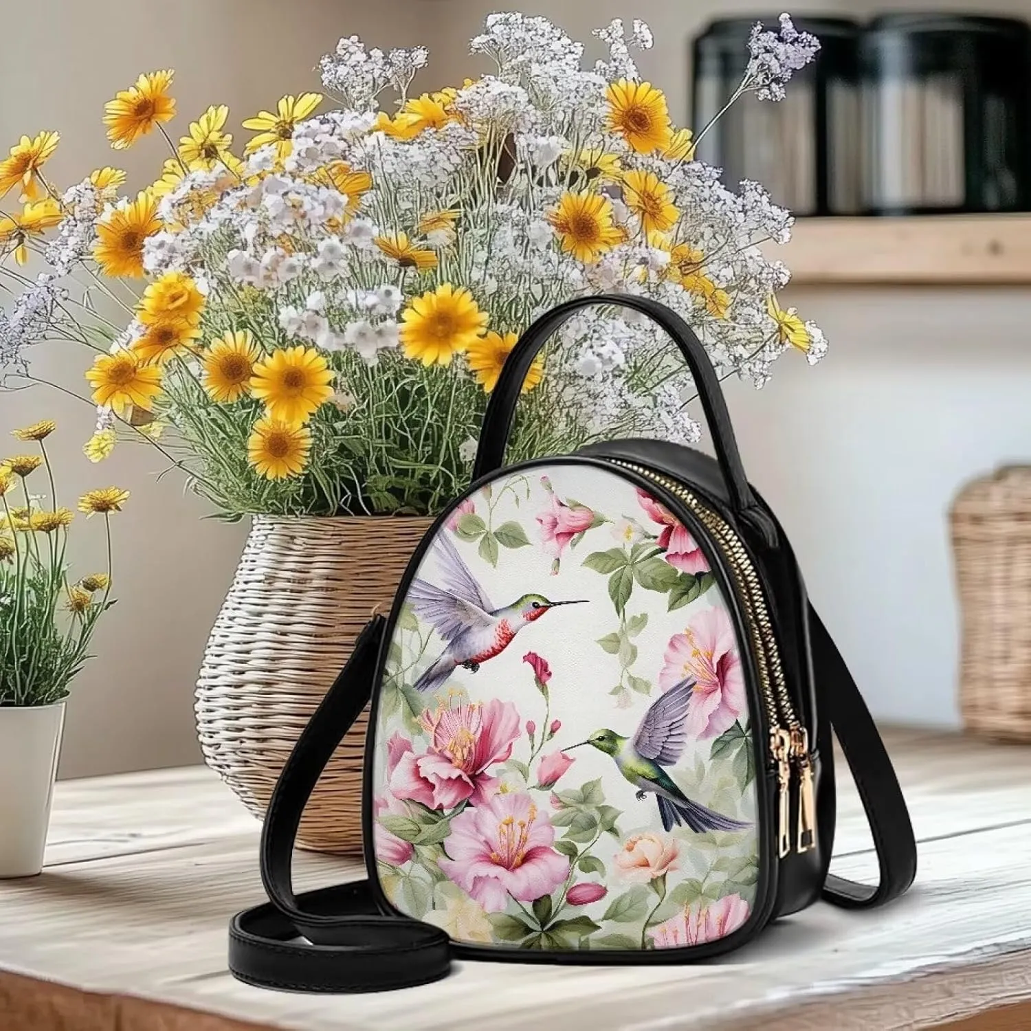 Small Crossbody Bags for Women Trendy Double Layer Leather Shoulder Bag for Women Crossbody with Zipper Closure