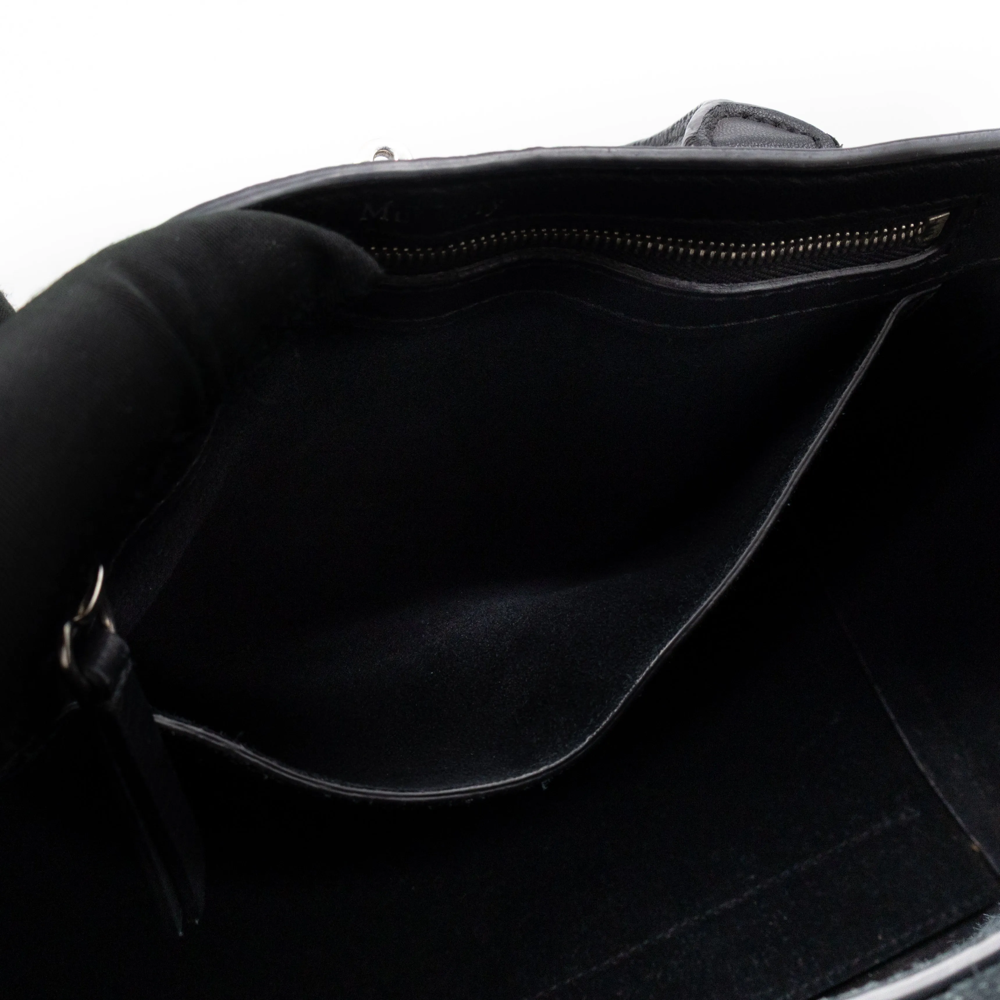 Small New Bayswater Studded Black Leather