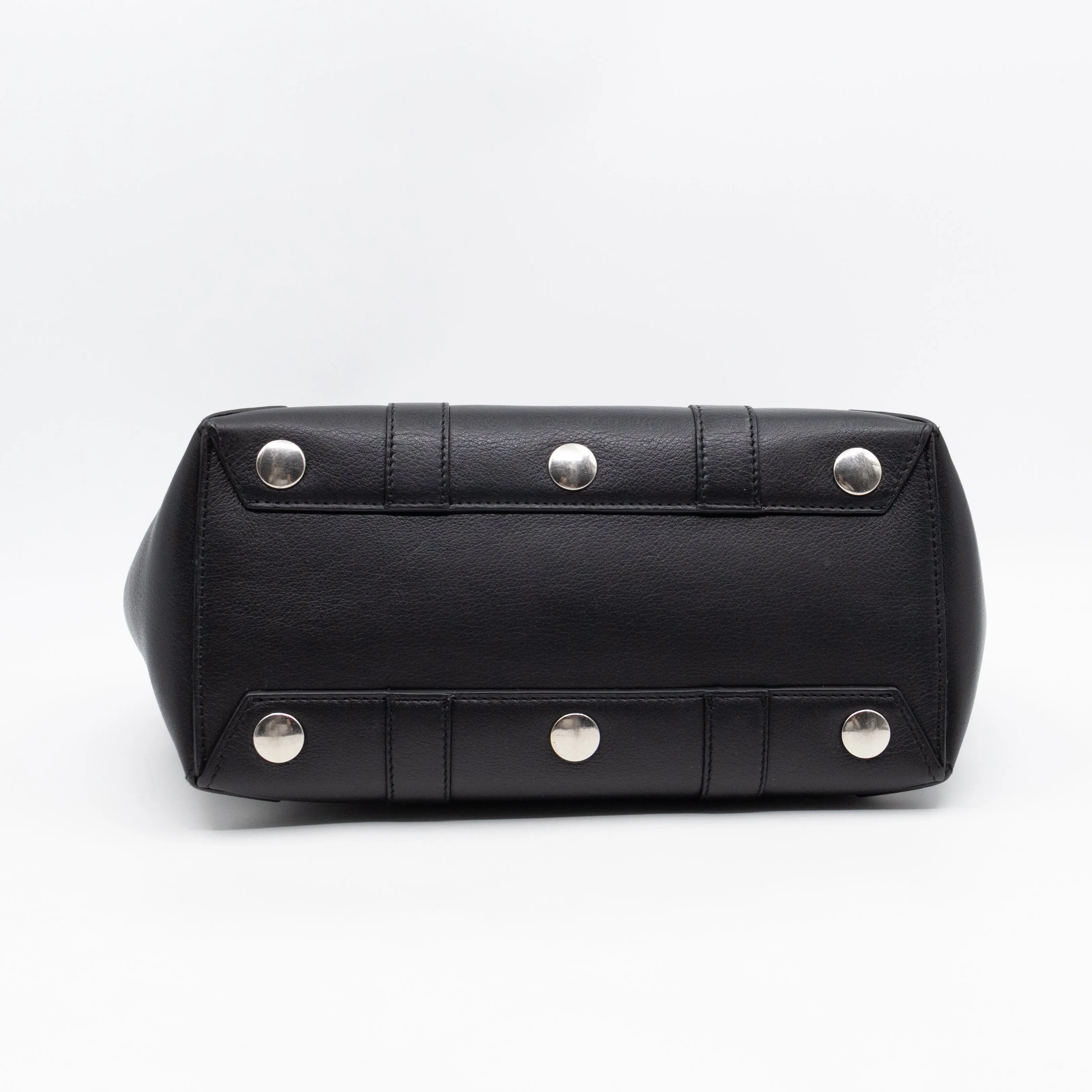 Small New Bayswater Studded Black Leather