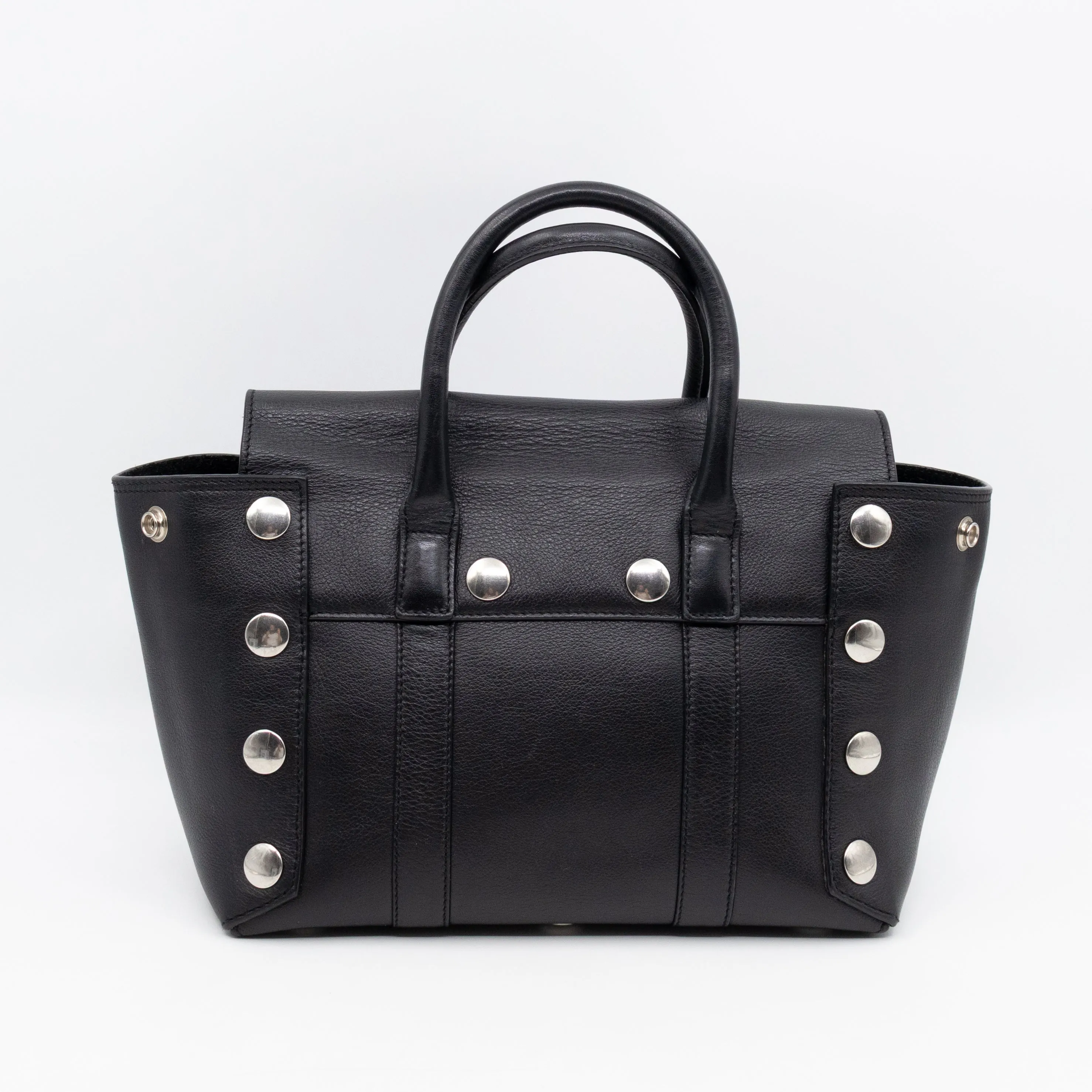 Small New Bayswater Studded Black Leather