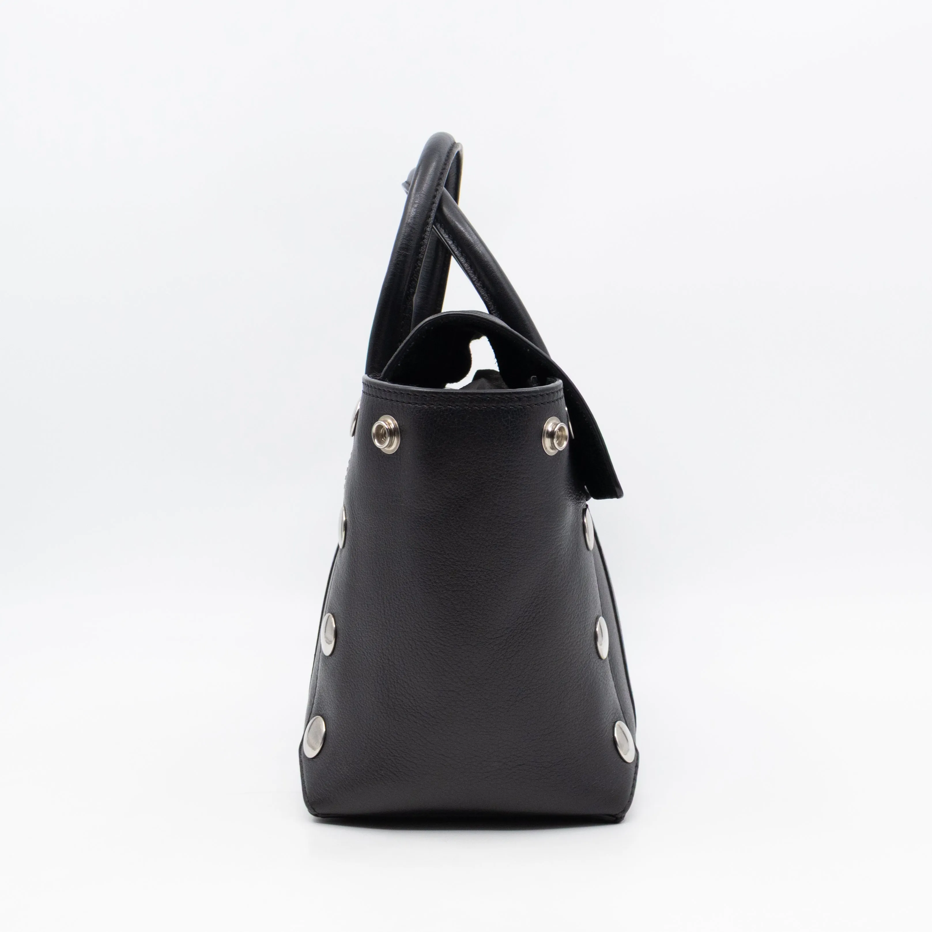 Small New Bayswater Studded Black Leather