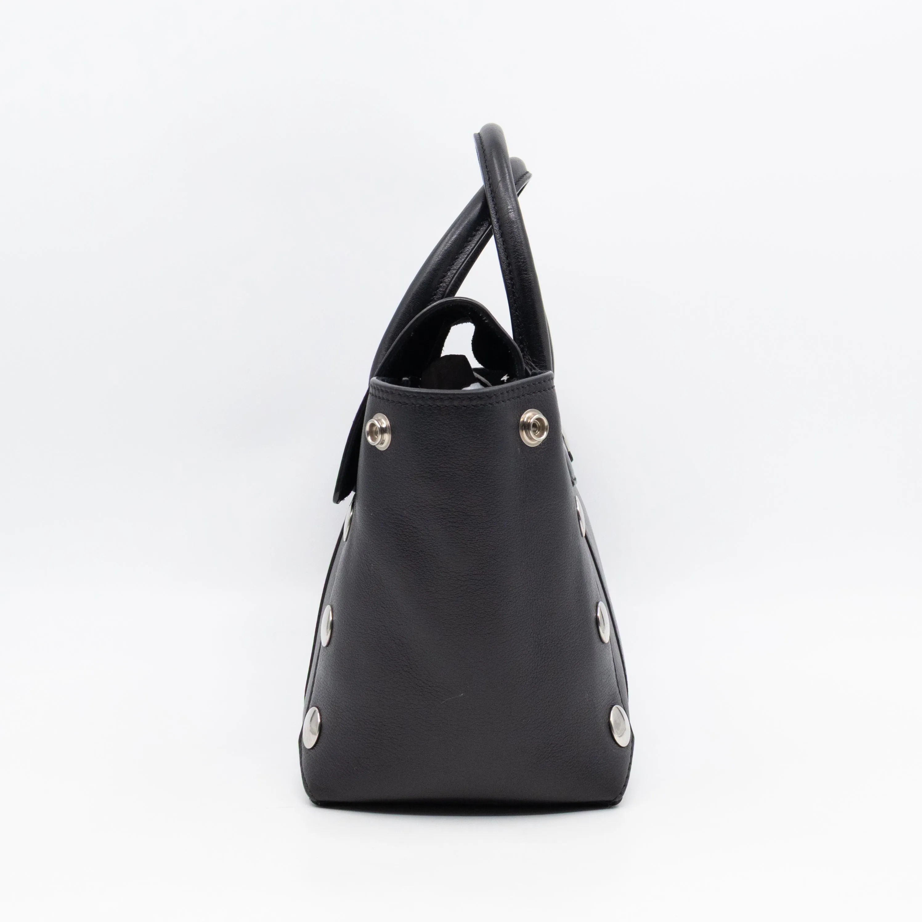 Small New Bayswater Studded Black Leather