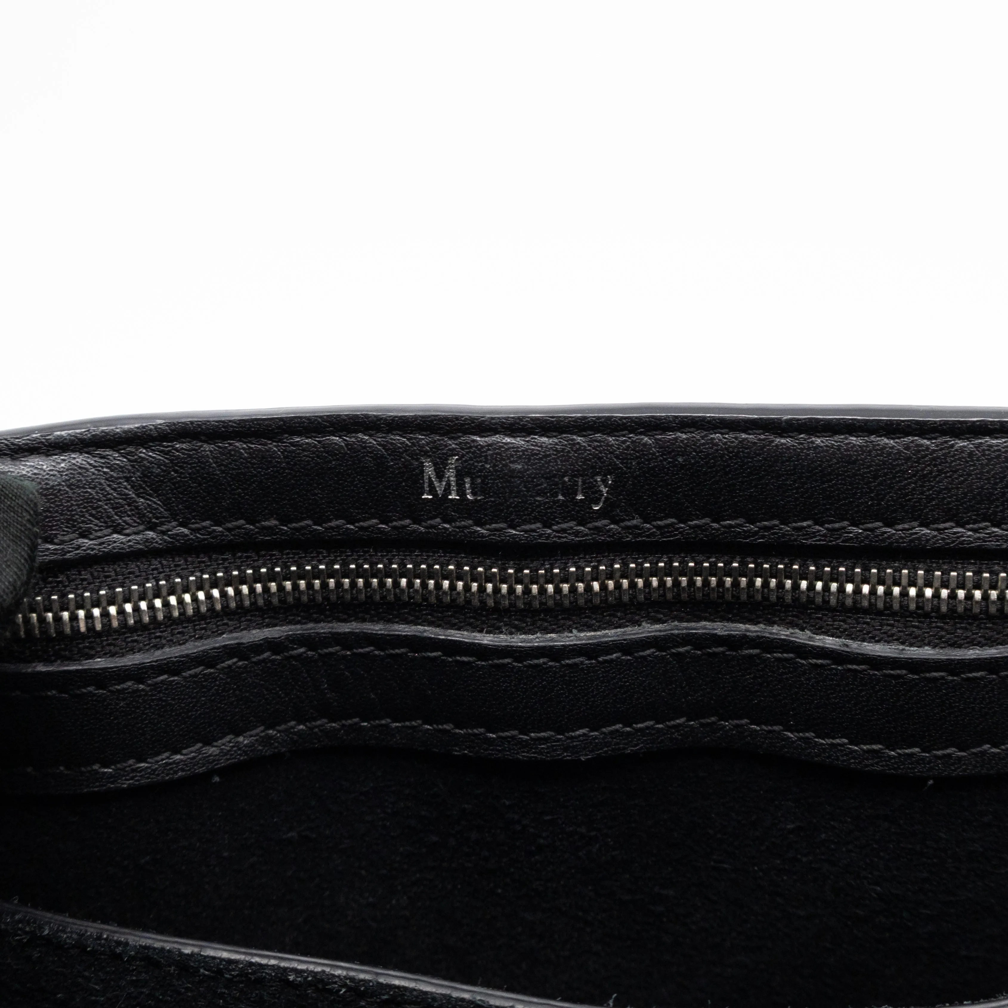 Small New Bayswater Studded Black Leather