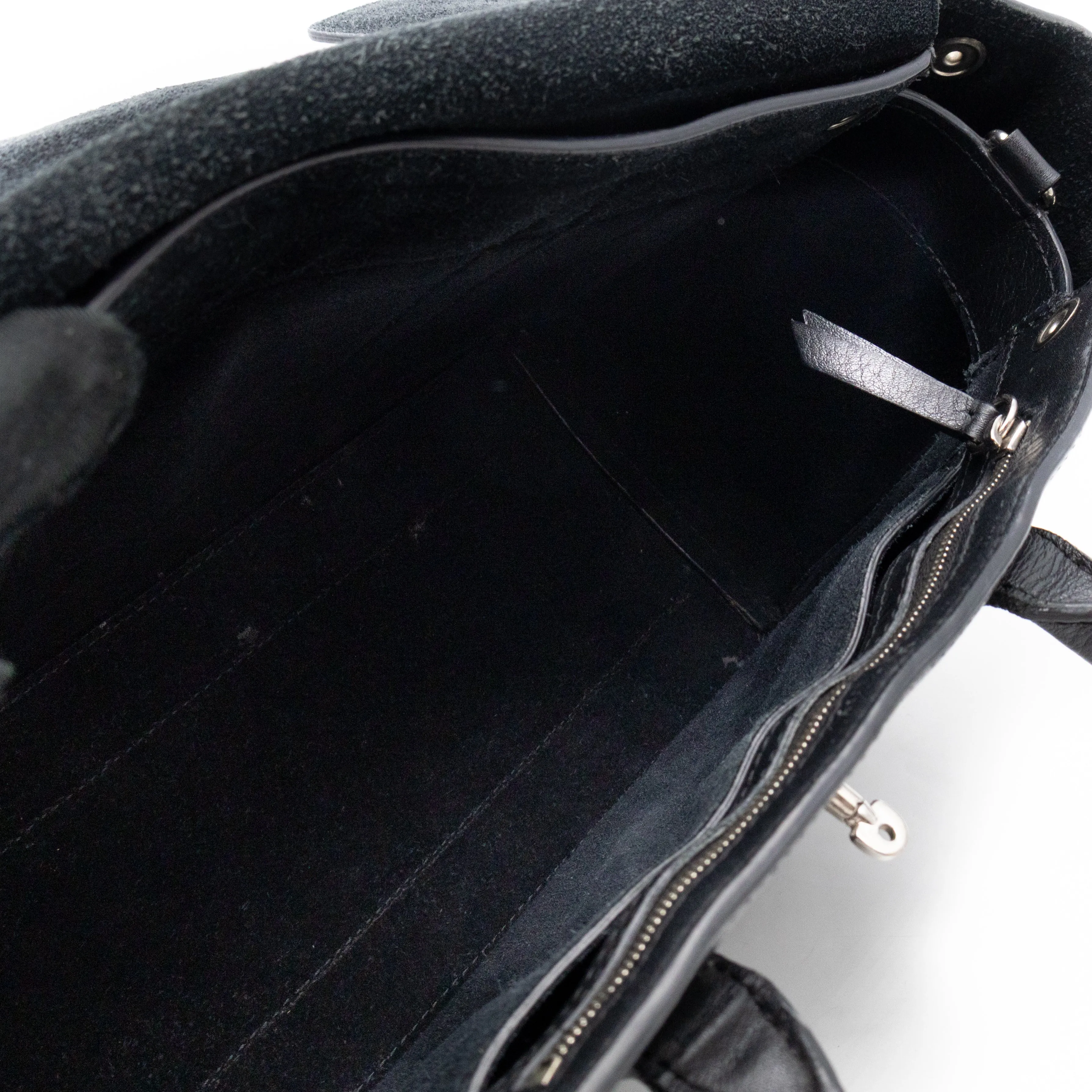 Small New Bayswater Studded Black Leather