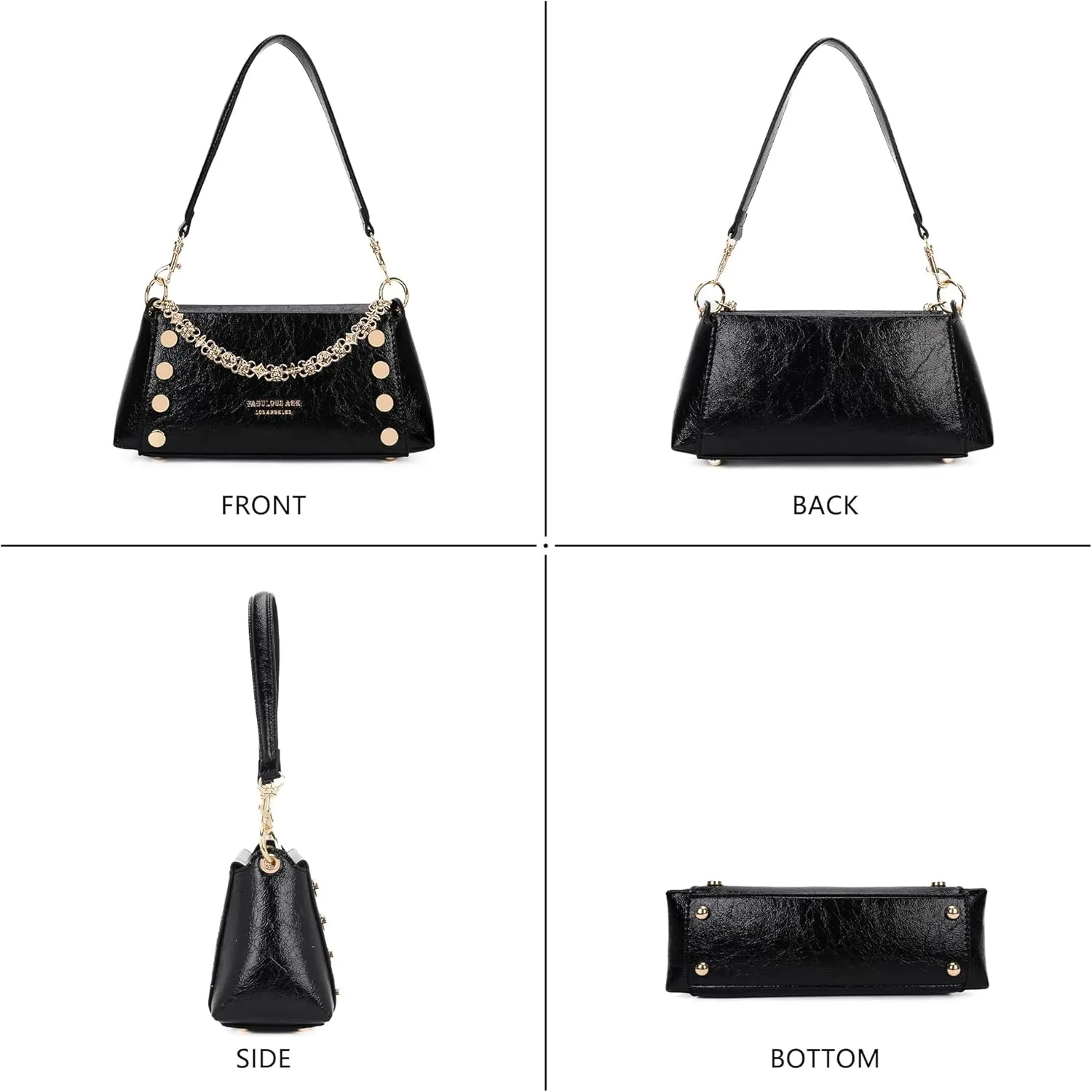 Small Shoulder Bag for Women Y2K Purse Designer Trendy Satchel Handbag Hobo Studded Bag