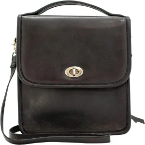 Smith & Wesson Vintage Crossbody – Concealed Carry Purse, Distressed Leather CCW Bag - Black
