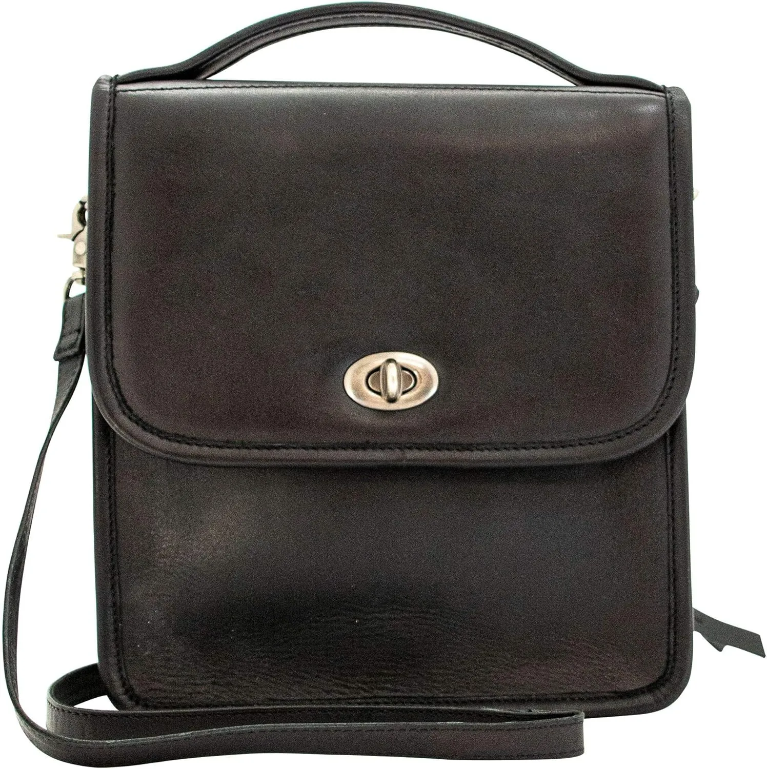 Smith & Wesson Vintage Crossbody – Concealed Carry Purse, Distressed Leather CCW Bag - Black