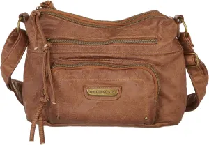 Smokey Irene Embossed Hobo Crossbody Bag One Size Brown