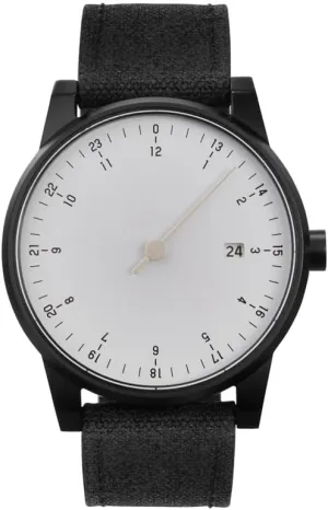 Solar 03 - All Black, White Dial