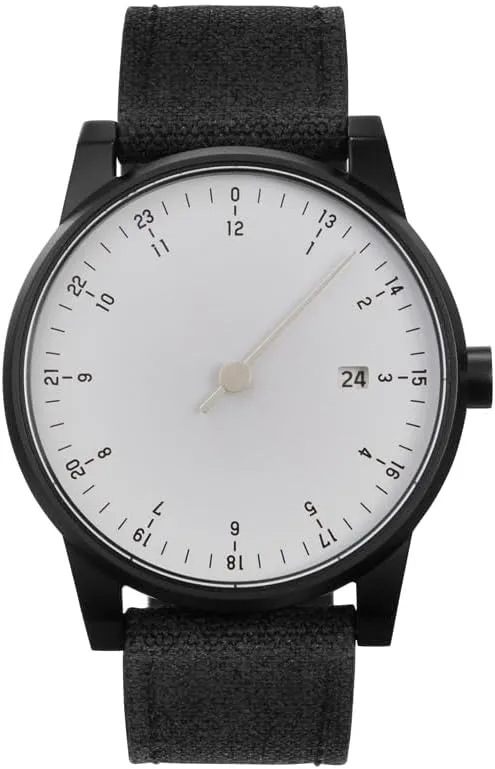 Solar 03 - All Black, White Dial