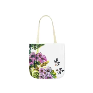 Springtime Canvas Tote Bag, 5-Color Straps Spring Time Canvas Tote Bag Beach Tote Bag Book Bag Book Carrying Bag Book Lover Gifts