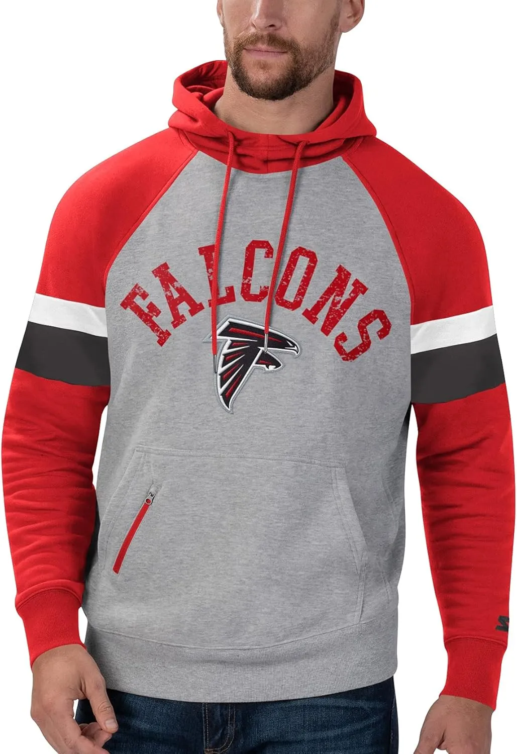 Starter Men's Heathered/NFL Home Run Raglan Pullover Hoodie