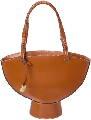 STAUD Lantern Leather Shoulder Bag