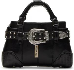 Steve Madden Boom Distressed Mini Satchel, Black