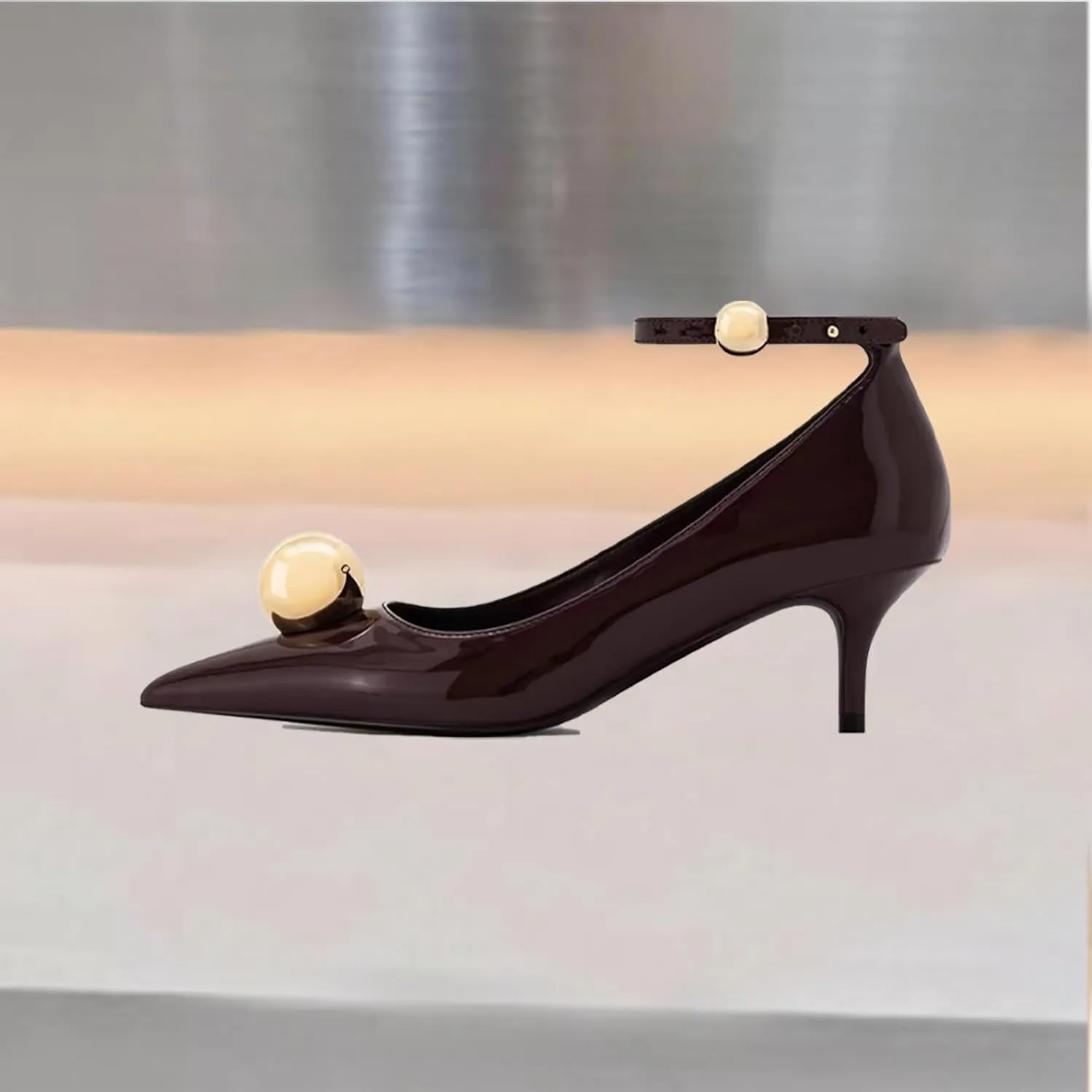 Stiletto High Heels,Women's Elegant Pointed Shoes,Pearl Decoration,Comfortable Party Shoes,Suitable for All Kinds of Wear