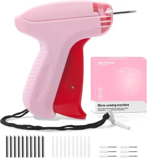 Stitch Gun for Clothes Comes with 6 Fine Needles,4000 Pcs Micro Fasteners(2000 White & 2000 Black).Stitch Gun Quick Clothing Fixer,Speedy Clothing Fixer
