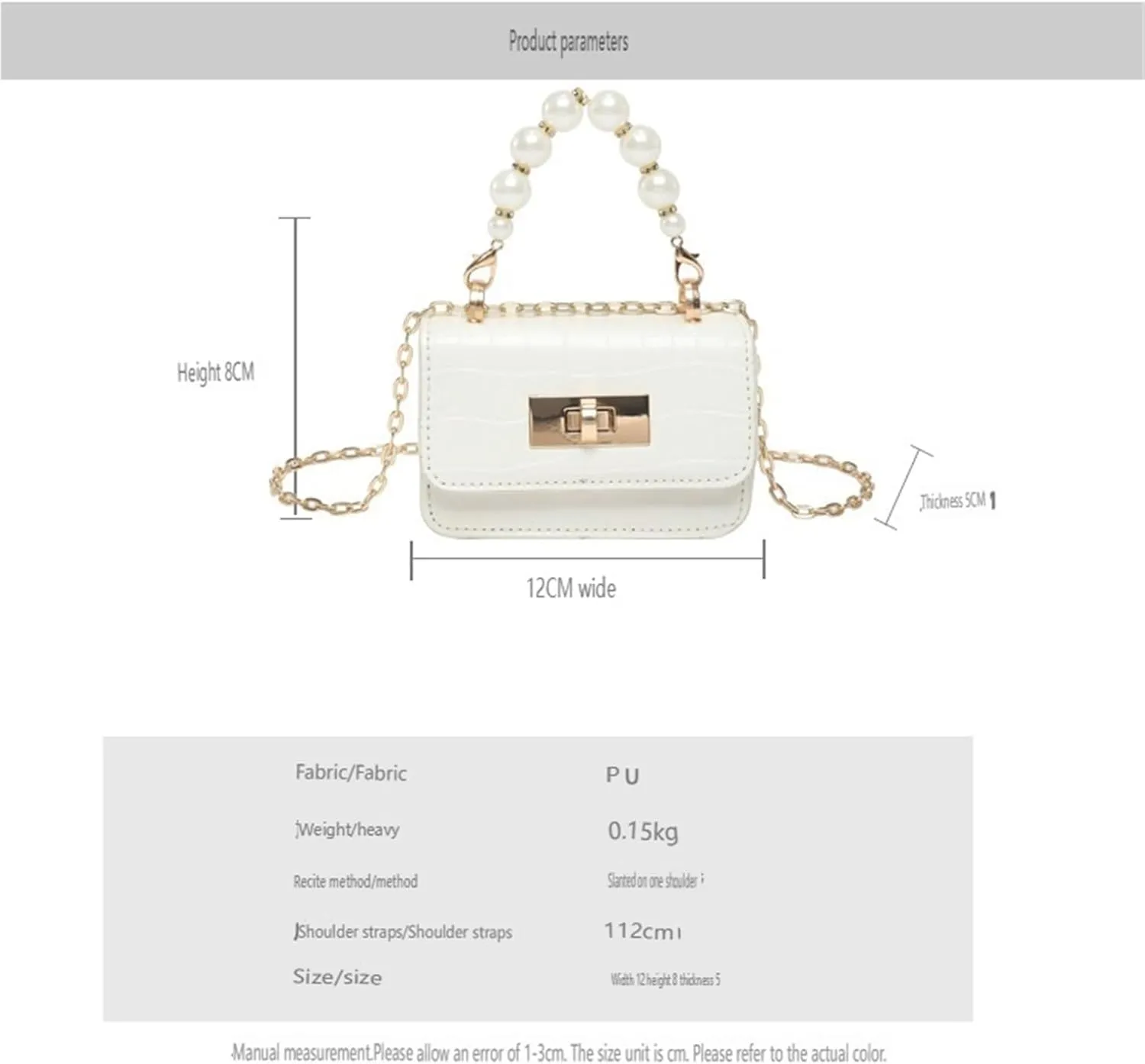 Stone Print Handbag With Chain Shoulder Bag