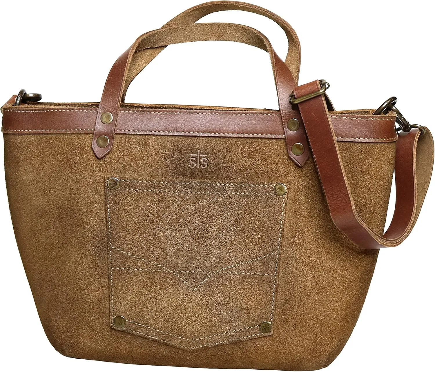 STS Ranchwear Calvary Satchel Distressed Brown Leather One Size