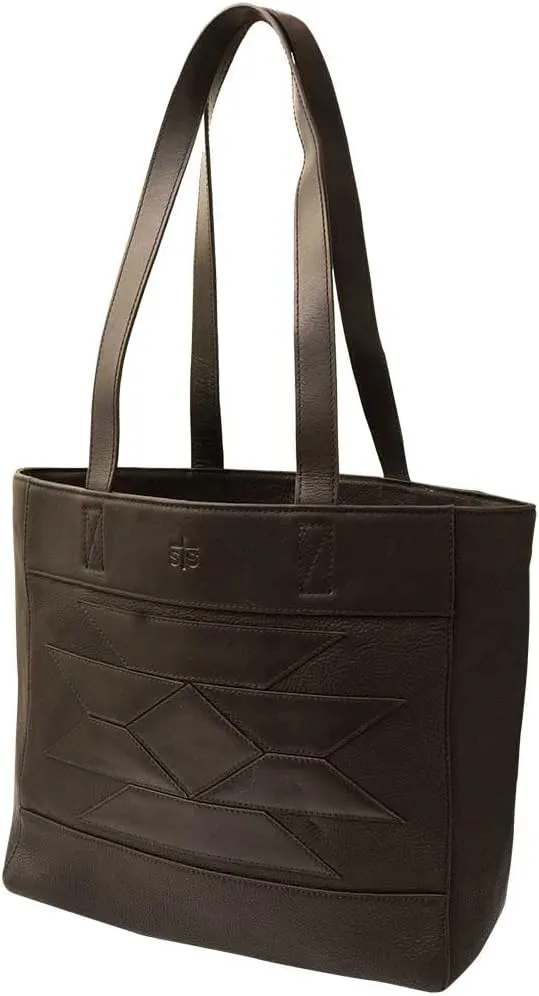STS Ranchwear Women's Western Genuine Leather Kai Collection Two Shoulder Straps Tote Handbag, One Size