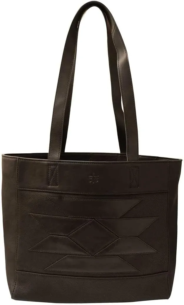 STS Ranchwear Women's Western Genuine Leather Kai Collection Two Shoulder Straps Tote Handbag, One Size