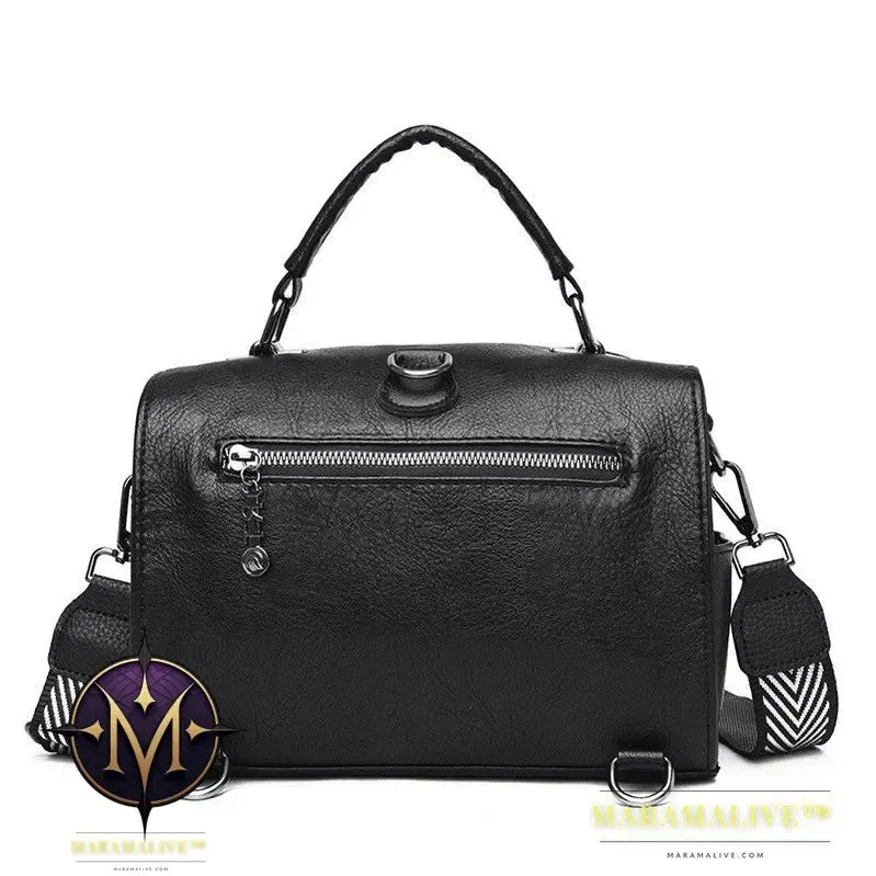 Studded Pillow Bag Soft Leather Retro One-shoulder Diagonal Bag All-match Tassel Handbag Multi-purpose Ladies Backpack