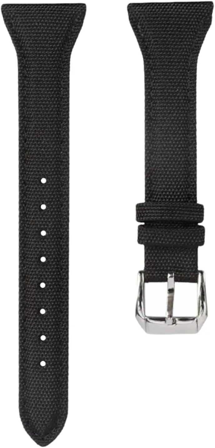 Stylish and elegant Watch Straps for Men Women,22mm Nylon Genuine Leather Splicing Canvas Men Sport Watch Strap Replacement Wrist Band for Analogue Watch