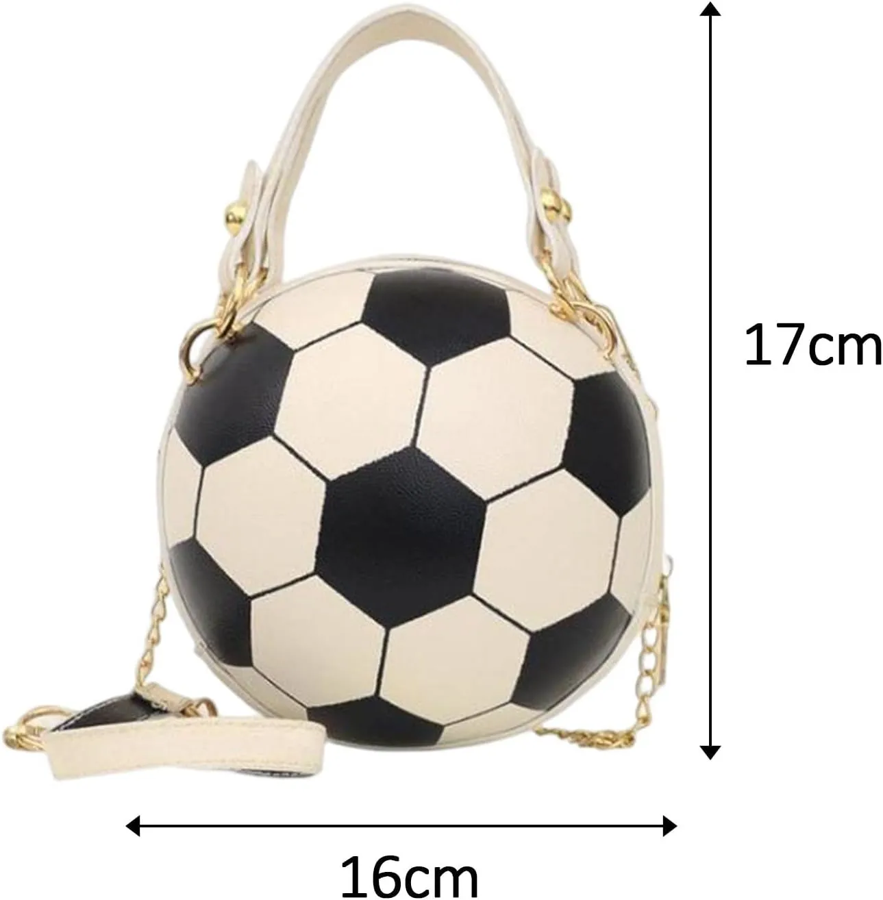 Stylish Football Shaped Crossbody Wallet PU Shoulder Bag for Shopping and Keys