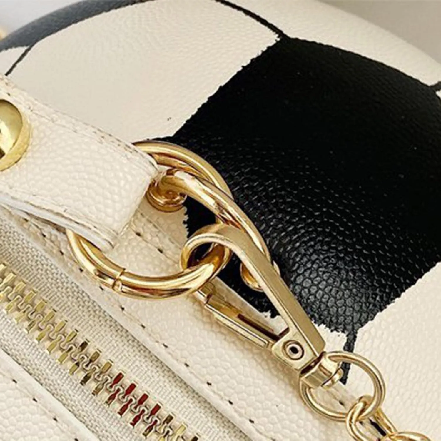 Stylish Football Shaped Crossbody Wallet PU Shoulder Bag for Shopping and Keys