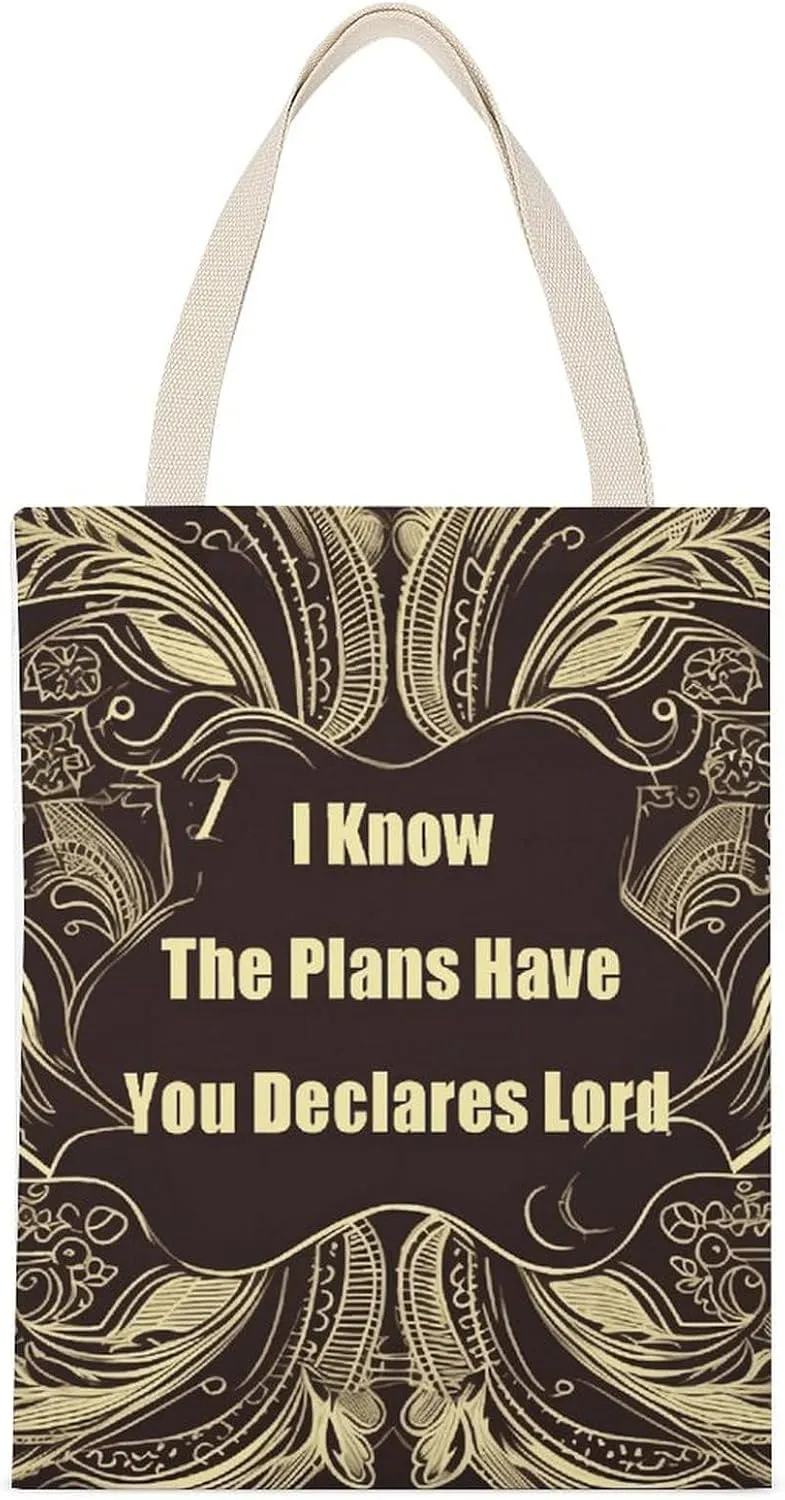 Stylish Shoulder Bag, Declares Lord Print Reusable Grocery Bag Large Canvas Tote Versatile Handbag All-purpose Tote