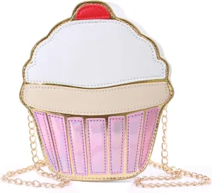 SUKUTU Girls Cupcake Popcorn Egg Fruits Milk Box PU Crossbody Handbag Women Small Purse and Cell Phone Shoulder Bag