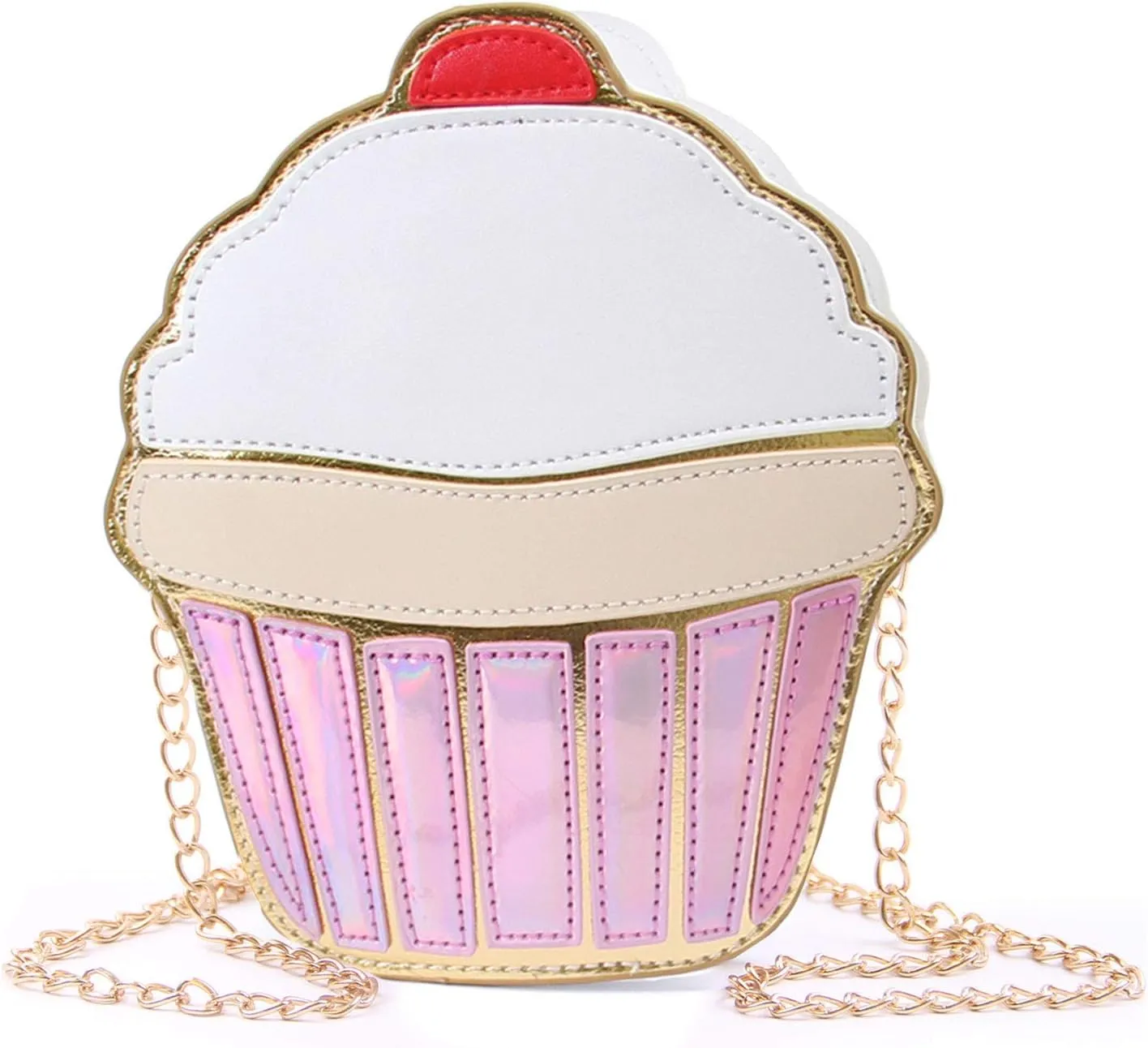 SUKUTU Girls Cupcake Popcorn Egg Fruits Milk Box PU Crossbody Handbag Women Small Purse and Cell Phone Shoulder Bag