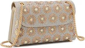 SUKUTU Women Glitter Rhinestone Evening Bag Sparkly Bridal Wedding Party Clutch Purse Clasp Handbag
