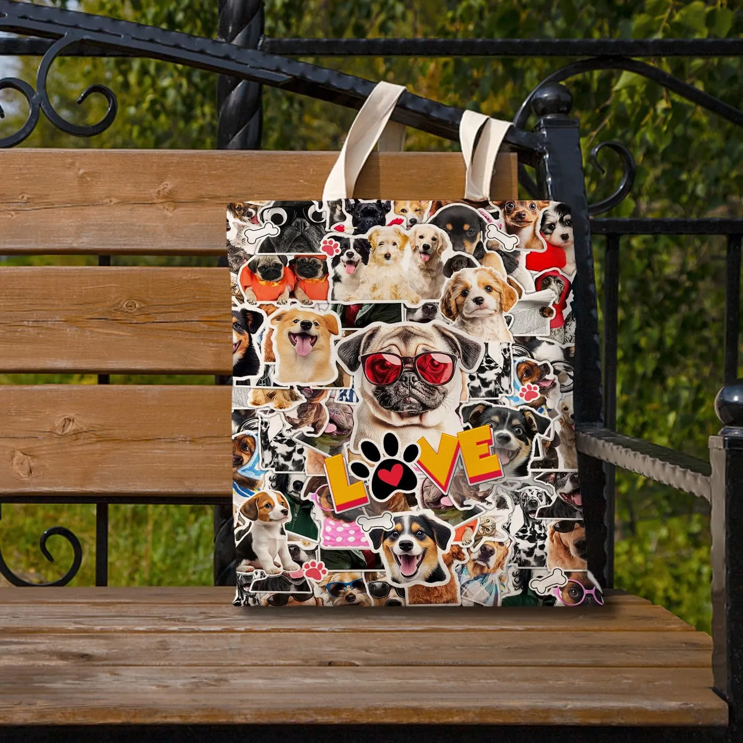 SUNFYCN Canvas Cotton Tote Bag for Women, Cat Tote Bag Reusable Grocery Bags Shopping Bags, Cute Tote Bag for Cat Lover