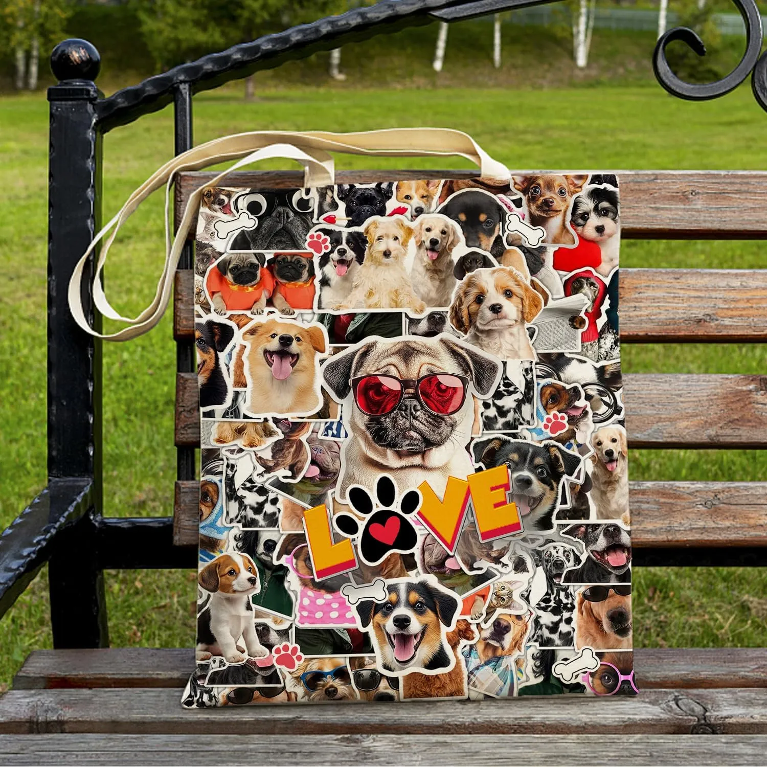 SUNFYCN Canvas Cotton Tote Bag for Women, Cat Tote Bag Reusable Grocery Bags Shopping Bags, Cute Tote Bag for Cat Lover