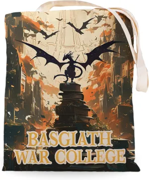 SUNFYCN Canvas Tote Bag Dragon Ridder Inspired Gift, Fourth Wing Merch Pattern Reusable Grocery Bag Shopping Shoulder Bags