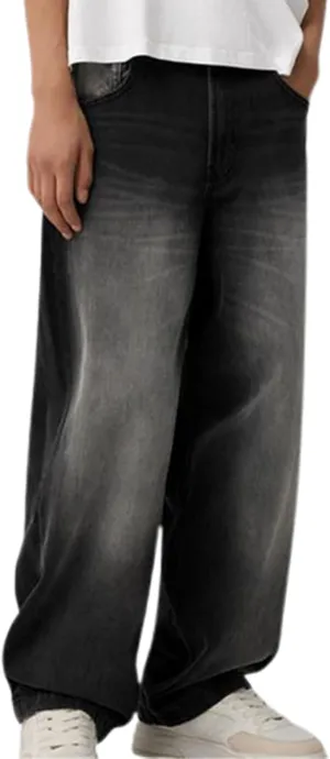 Sunloudy Men Baggy Jeans Relaxed Fit Wide Leg Denim Pants Vintage Hip Hop Straight Wide Leg Jeans Trousers Streetwear