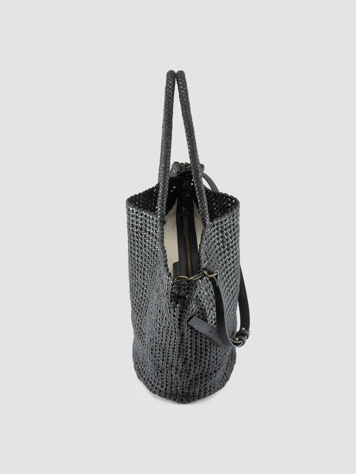 SUSAN 012 - Black Leather Shoulder Bag