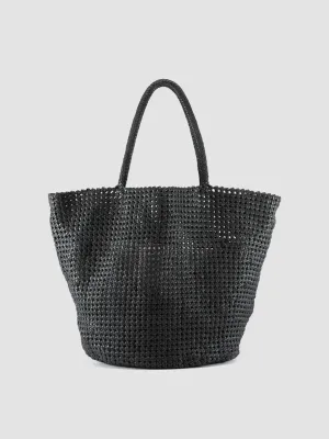 SUSAN 012 - Black Leather Shoulder Bag
