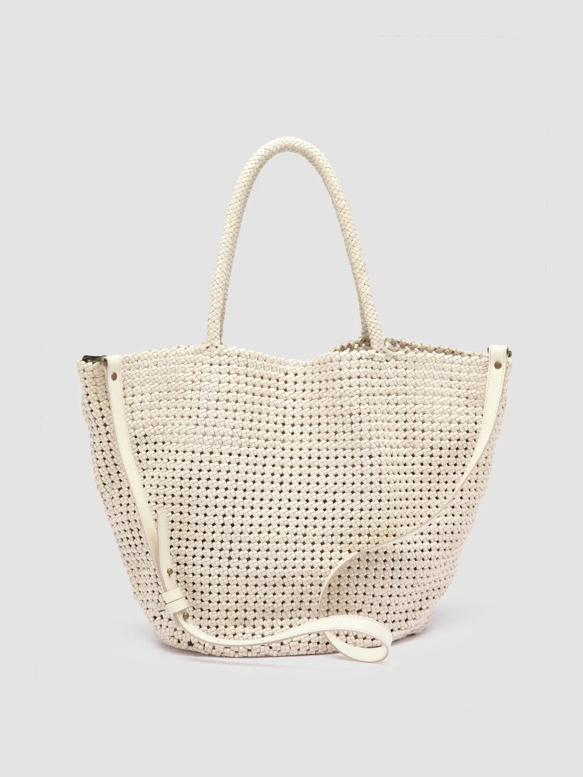 SUSAN 012 - White Leather Shoulder Bag