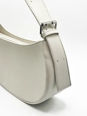 SVNX PU Leather Saddle Bag with adjustable strap in unbleached