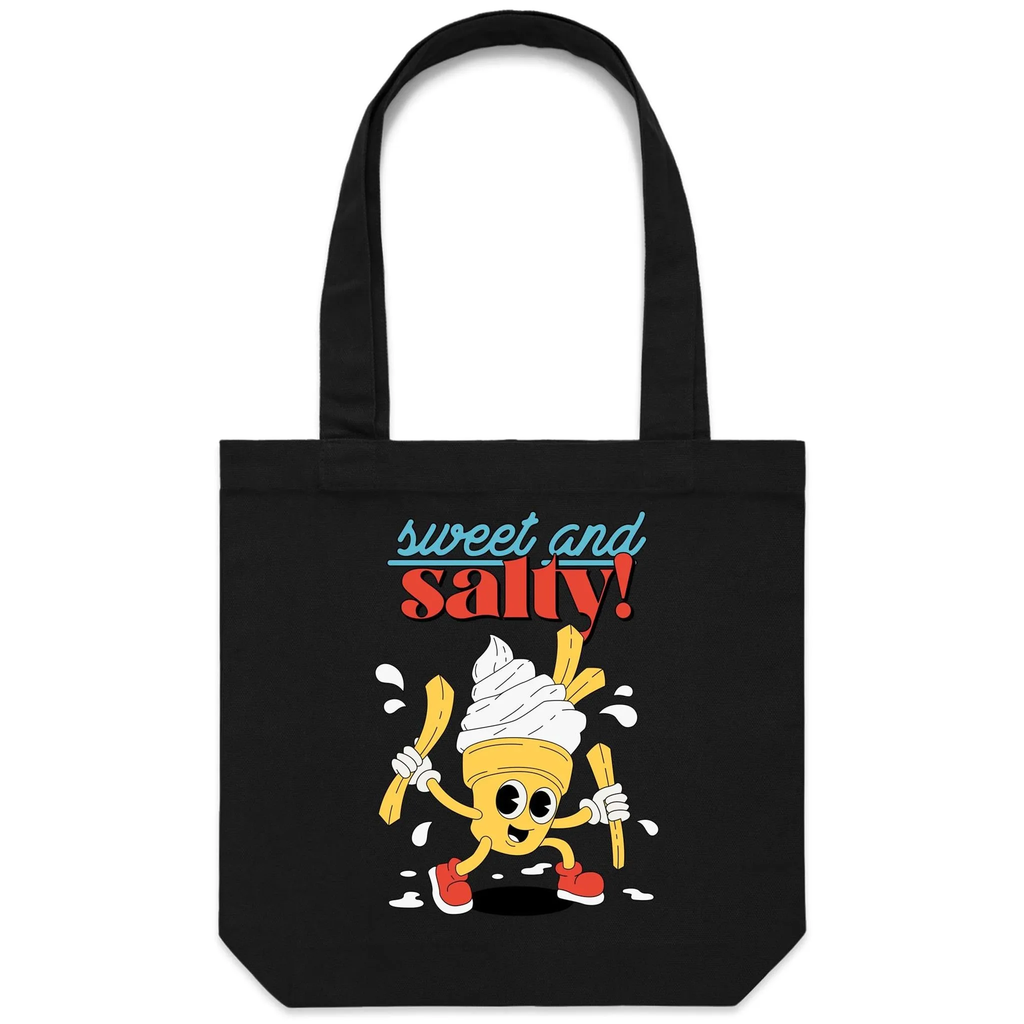 Sweet And Salty, Ice-cream And Fries - Canvas Tote Bag