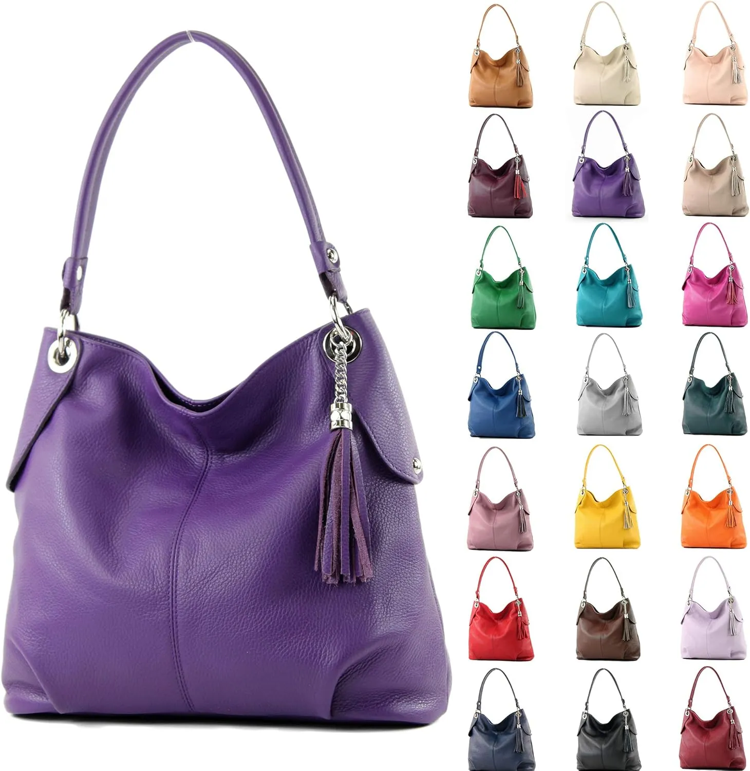 T185 - ital. ladies leather shoulder bag