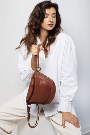 Tan Half Moon Purse
