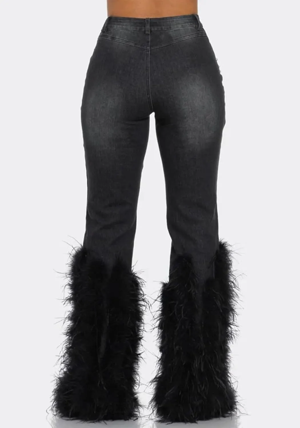 Tbahhir Women's Skinny Ripped Jeans Pearl Distressed Stretchy High Waisted Tassels Slim Fit Denim Pants Y2K Streetwear