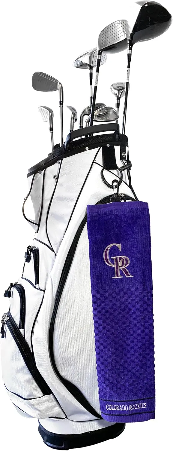 Team Golf MLB Embroidered Golf Towel, Checkered Scrubber Design, Embroidered Logo