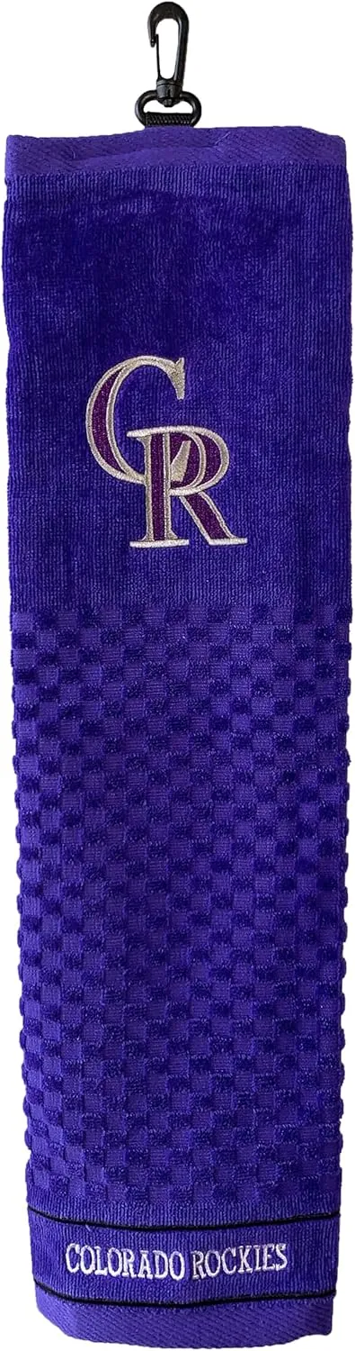 Team Golf MLB Embroidered Golf Towel, Checkered Scrubber Design, Embroidered Logo