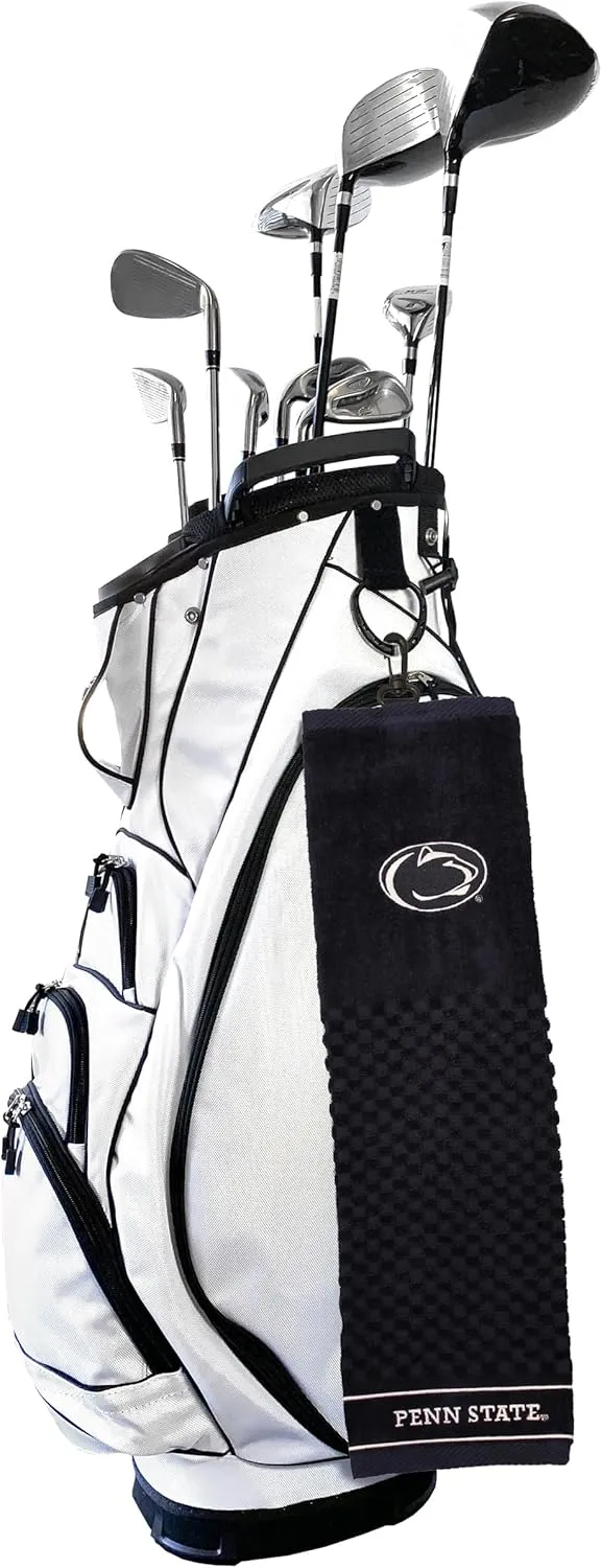 Team Golf NCAA Embroidered Golf Towel, Checkered Scrubber Design, Embroidered Logo
