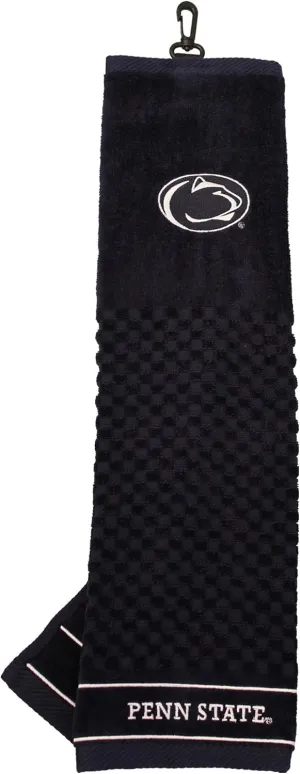 Team Golf NCAA Embroidered Golf Towel, Checkered Scrubber Design, Embroidered Logo